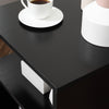 HOMCOM Square Side Table, 3-Tier End Table with Storage Shelves and Metal Frame, S-Shaped Accent Table for Living Room, Black
