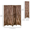 HOMCOM 5.6 Ft. Tall 4-Panel Room Divider, X Pattern Freestanding Folding Privacy Screen Panels, Partition Wall Divider for Indoor Bedroom Office