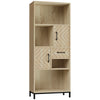 HOMCOM 59" Bookcase, Storage Bookshelf with Cabinets, Drawer and Open Compartments, Freestanding Display Shelves for Home Office, Living Room, Study, Nature Wood