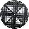 Outsunny 42" Round Outdoor Dining Table for 4 Persons, Metal Patio Dining Table with Umbrella Hole and Steel Frame for Backyard, Lawn, Balcony, Pool, Black
