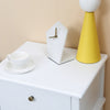 HOMCOM Modern Nightstand, Accent End Side Table with 2 Drawers and Storage Shelf, Bedside Table for Bedroom, White