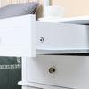 HOMCOM Modern Nightstand, Accent End Side Table with 2 Drawers and Storage Shelf, Bedside Table for Bedroom, White