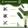 HOMCOM 5FT Artificial Bird of Paradise Plant, Artificial Banana Tree, Faux Decorative Plant in Nursery Pot for Indoor Outdoor Décor