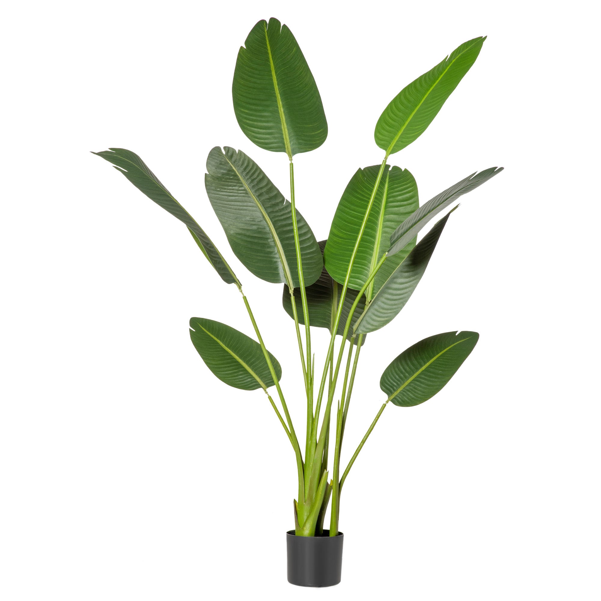HOMCOM 5FT Artificial Bird of Paradise Plant, Artificial Banana Tree, Faux Decorative Plant in Nursery Pot for Indoor Outdoor Décor