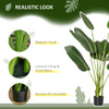 HOMCOM 5FT Artificial Bird of Paradise Plant, Artificial Banana Tree, Faux Decorative Plant in Nursery Pot for Indoor Outdoor Décor