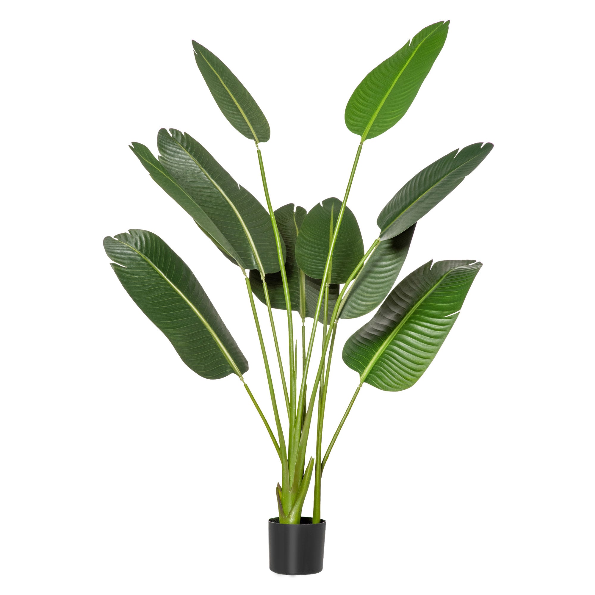 HOMCOM 5FT Artificial Bird of Paradise Plant, Artificial Banana Tree, Faux Decorative Plant in Nursery Pot for Indoor Outdoor Décor