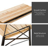 Outsunny 3 Pieces Folding Picnic Table Set, Portable Folding Picnic Table Set, 1 Picnic Table and 2 Benches, Natural