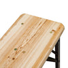 Outsunny 3 Pieces Folding Picnic Table Set, Portable Folding Picnic Table Set, 1 Picnic Table and 2 Benches, Natural