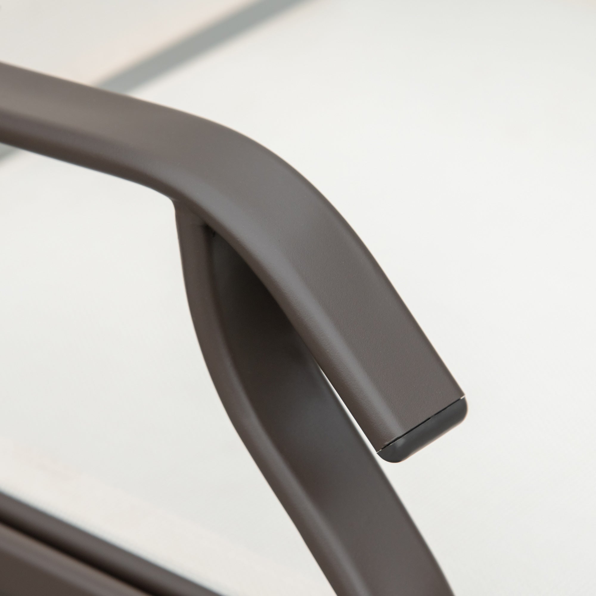 Outsunny Patio Double Glider Chair with Glass Top Center Table, Outdoor Glider Chair with High Back,  Sling Fabric for Garden, Bench, Beige