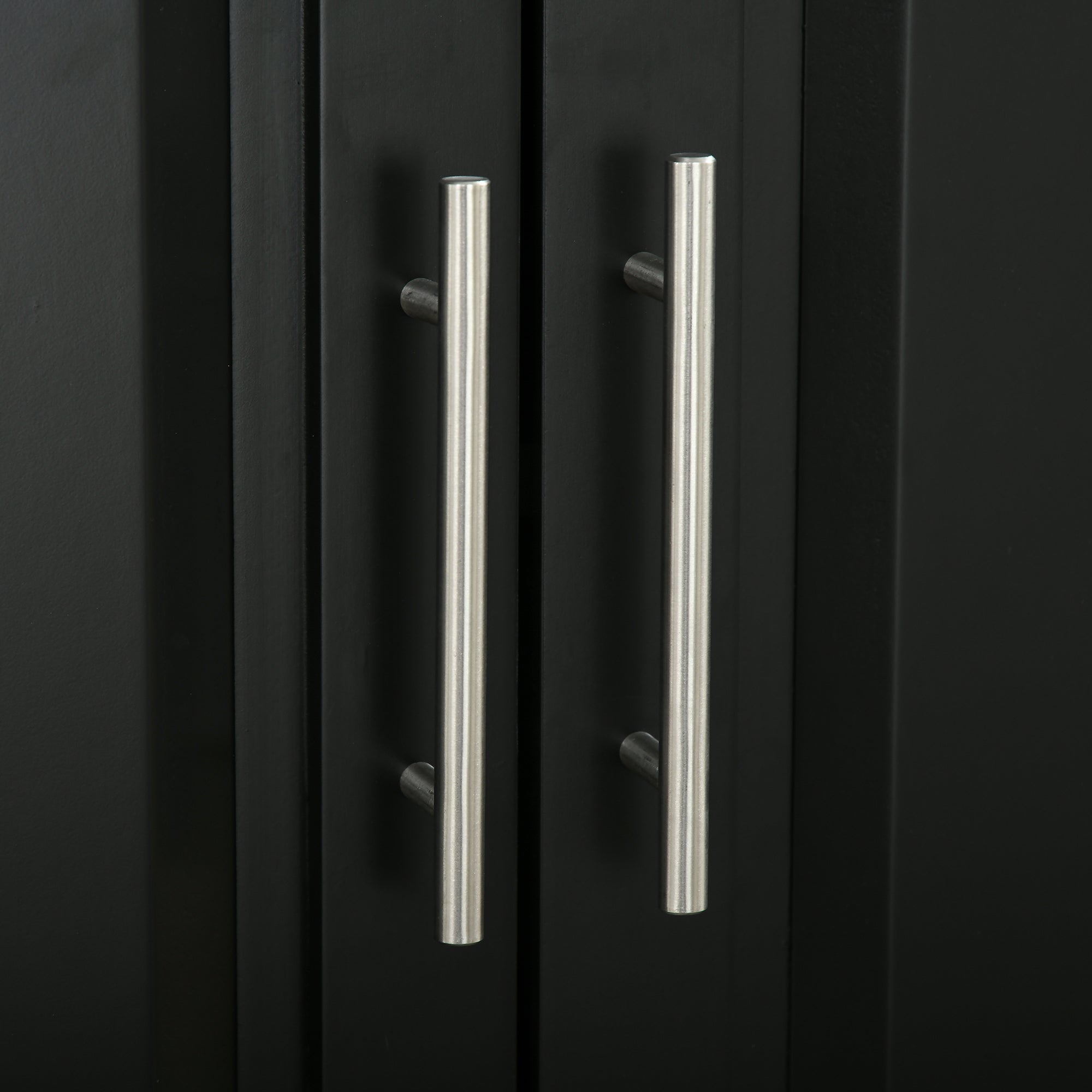 HOMCOM 72" Buffet Cabinet, Freestanding Kitchen Pantry, Storage Cupboard with 4 Doors, Drawer and Adjustable Shelves, Black