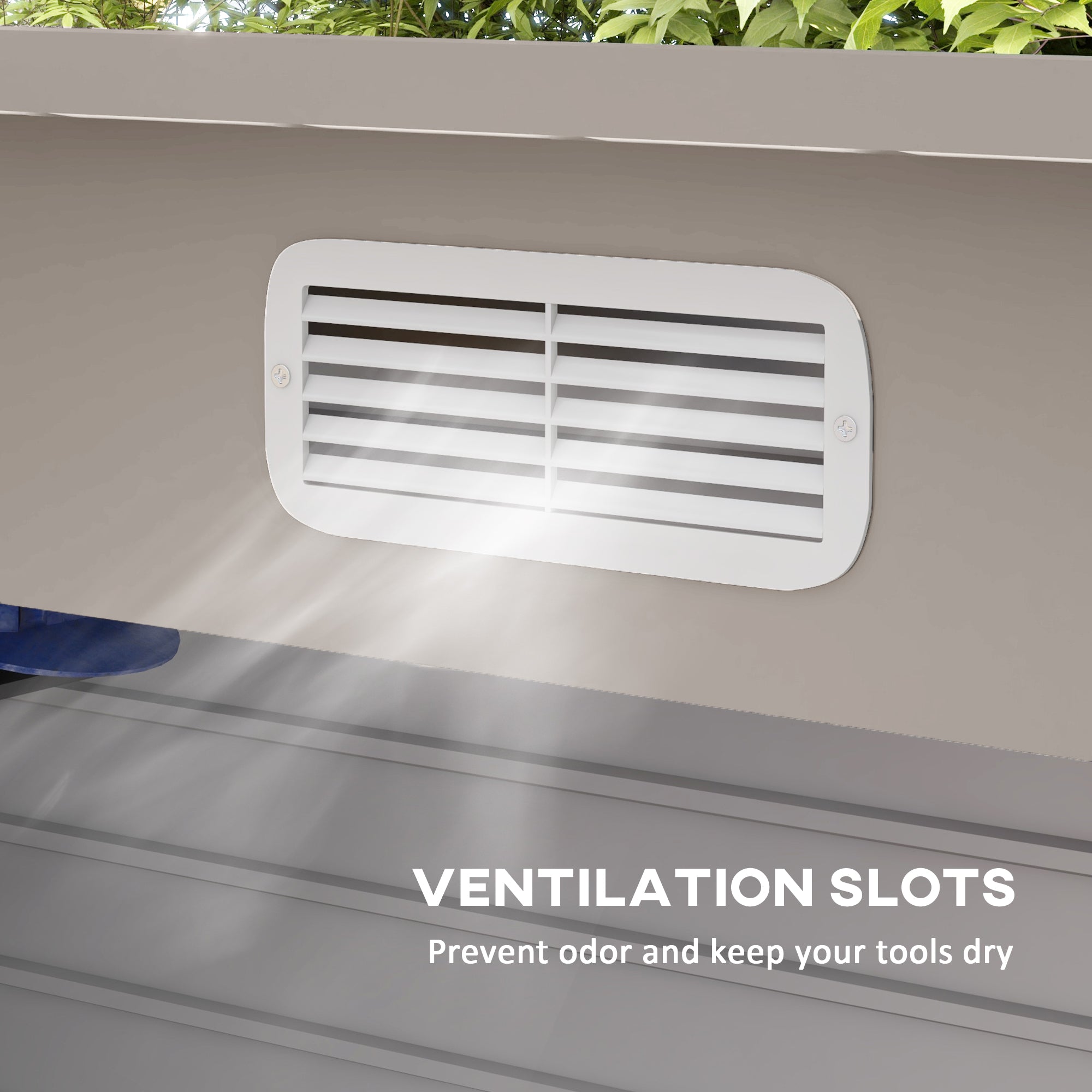 Outsunny 8 x 4FT Outdoor Storage Shed, Galvanized Metal Garden Shed, Waterproof Tool Shed with 2 Vents for Backyard, Lawn, Patio, Light Grey