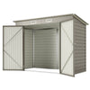 Outsunny 8 x 4FT Outdoor Storage Shed, Galvanized Metal Garden Shed, Waterproof Tool Shed with 2 Vents for Backyard, Lawn, Patio, Light Grey