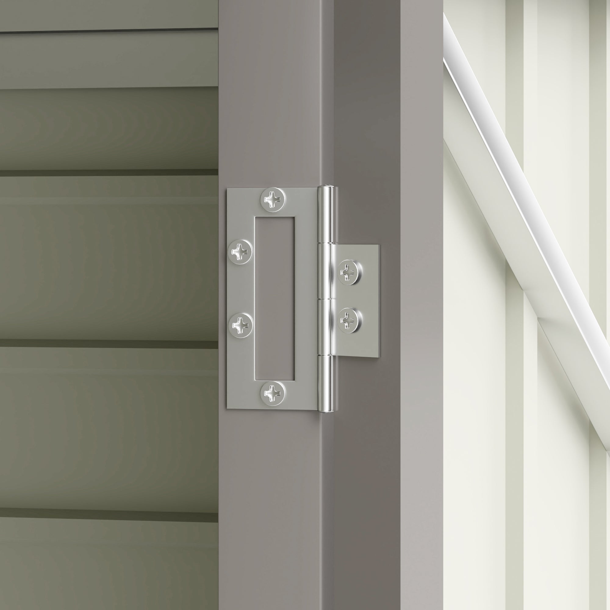 Outsunny 8 x 4FT Outdoor Storage Shed, Galvanized Metal Garden Shed, Waterproof Tool Shed with 2 Vents for Backyard, Lawn, Patio, Light Grey