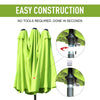 Outsunny 15ft Double-sided Patio Umbrella with Twin Canopy, Extra Large Outdoor Parasol with Crank for Pool, Deck, Market, Green