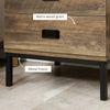 HOMCOM Nightstand with Storage, Retro Bedside Table, Side Table with 2 Drawers, Steel Frame for Bedroom, Coffee