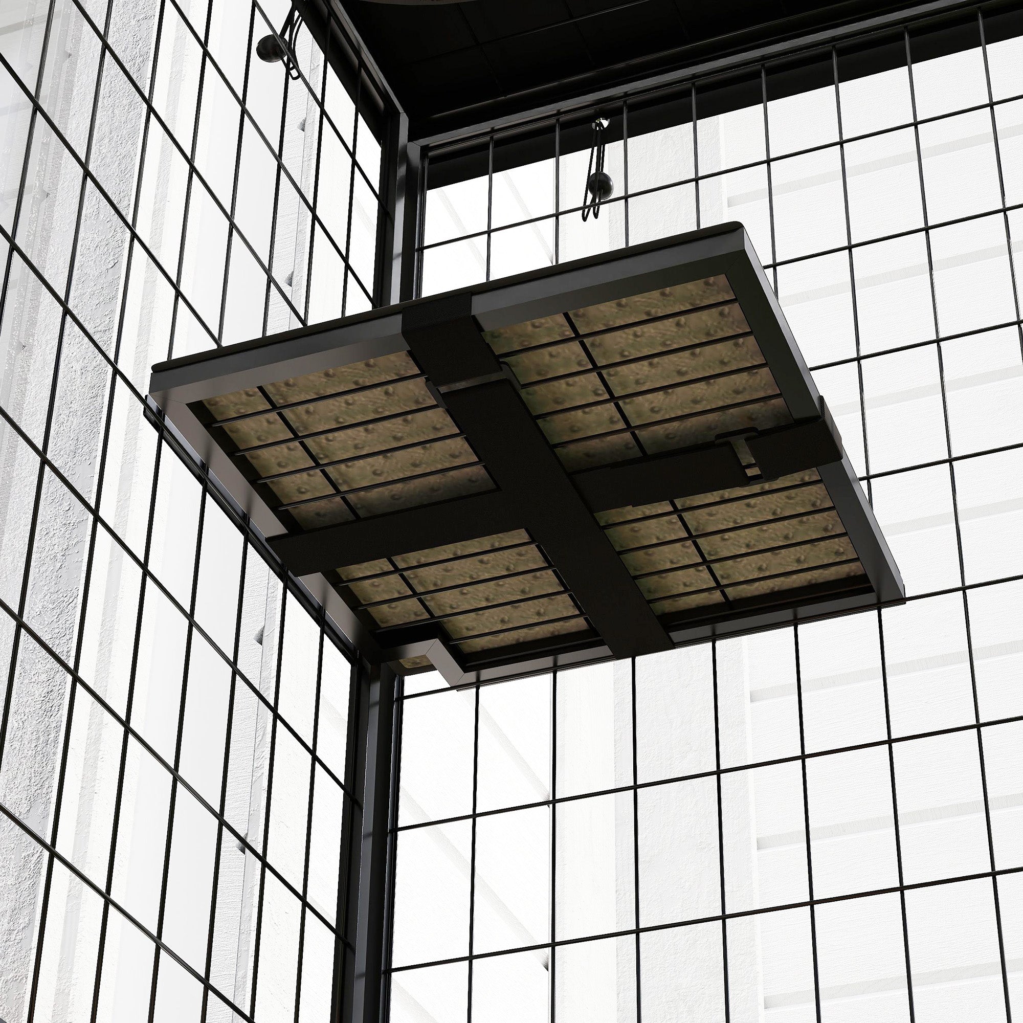 PawHut Catio Outdoor Cat Enclosure, Weld Wire Outdoor Cat House with Waterproof Cover, 4 Jumping Platforms, Hammock, Cat Cage Indoor for 1-3 Kittens, 46.5" x 22" x 62", Black