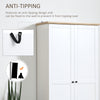 HOMCOM 68" Kitchen Pantry Storage Cabinet, Freestanding Pantry Cabinets with 2 Doors, White