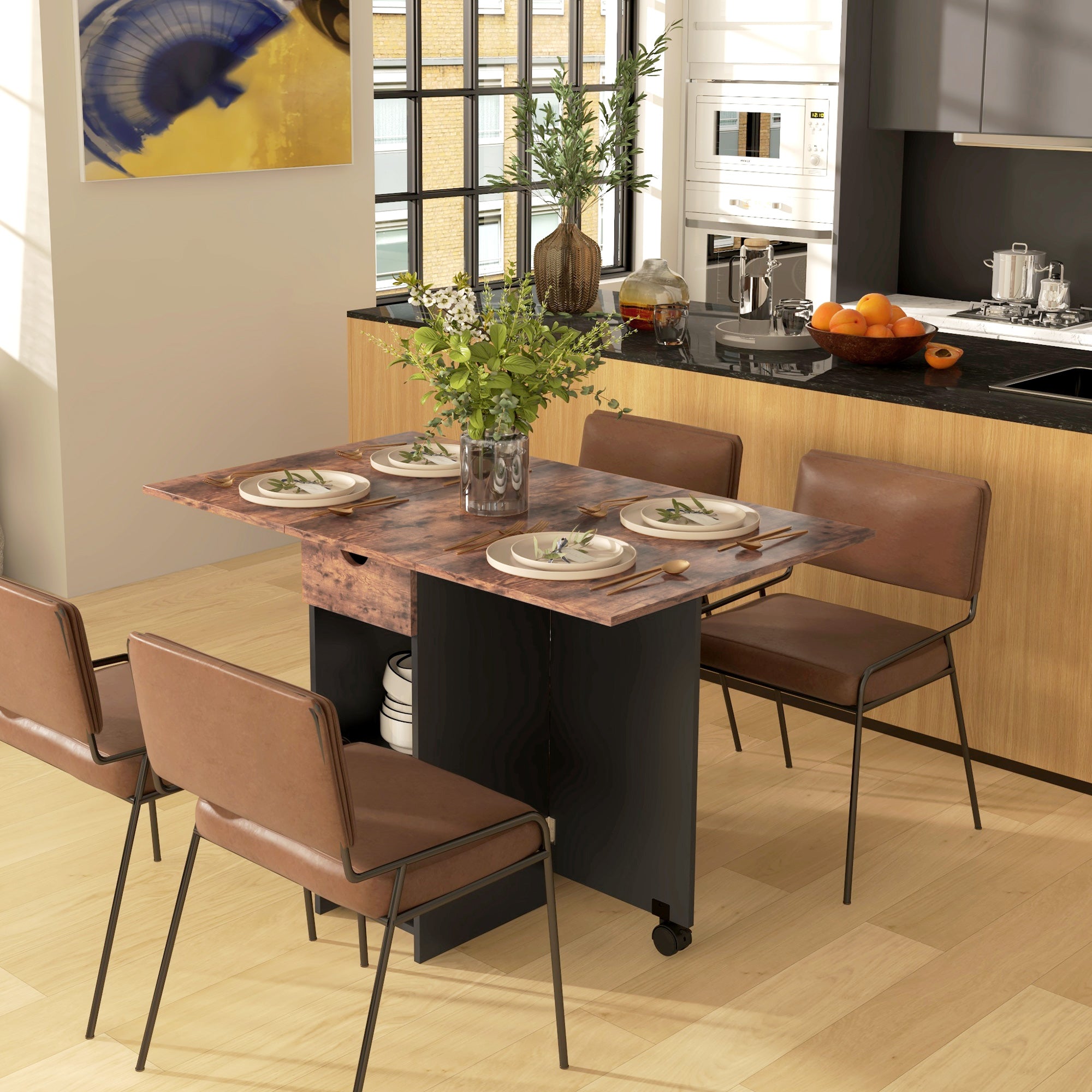 HOMCOM Folding Dining Table, 47