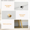 HOMCOM 3 Drawer Dresser, Chest of Drawers with Wood Legs and Handles for Living Room, White
