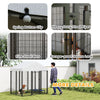 PawHut 6' x 4' x 6' Outdoor Dog Kennel, Lockable Dog Run Crate with Waterproof UV-Resistant Cover, Welded Wire Steel Fence for Medium and Small Dogs, Silver