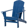 Outsunny Classic Adirondack Chair Muskoka Chair, Garden Deck Chair with Cup Holder for Patio, Indoor, Backyard, Navy Blue
