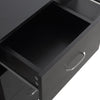 HOMCOM Computer Desk with 3-Tier Storage Shelves, 47 Inches Home Office Desk  with Drawers, Study Writing Table, Black