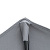 Outsunny 6.6 x 6ft Patio Umbrella with Double-Sided Canopy, Outdoor Market Half Parasol Sun Shade with Crank Handle and Cross Base for Garden, Balcony, Dark Grey