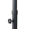 Outsunny 6.6 x 6ft Patio Umbrella with Double-Sided Canopy, Outdoor Market Half Parasol Sun Shade with Crank Handle and Cross Base for Garden, Balcony, Dark Grey