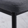 HOMCOM Modern Dining Chairs Set of 4, Upholstered Linen Fabric Kitchen Chairs with Channel Tufting and Metal Legs for Living Room, Dining Room, Bedroom, Grey