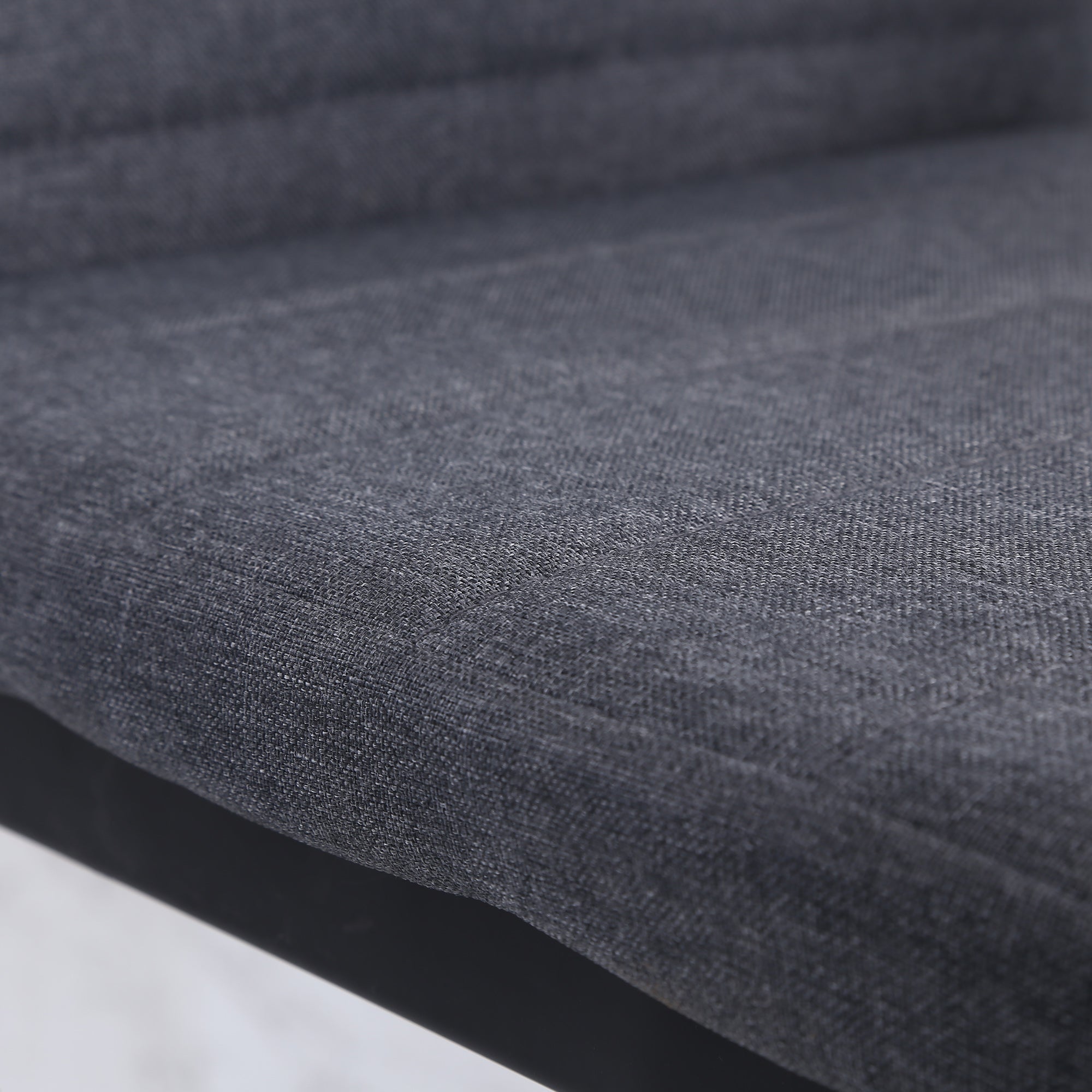 HOMCOM Modern Dining Chairs Set of 4, Upholstered Linen Fabric Kitchen Chairs with Channel Tufting and Metal Legs for Living Room, Dining Room, Bedroom, Grey