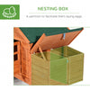PawHut 123" Extra Large Chicken Coop Wooden Poultry House Rabbit Hutch Hen Backyard with Outdoor Run Ramps and Nesting Boxes