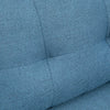 HOMCOM 55" Loveseat Sofa for Bedroom, Modern Love Seats Furniture with Button Tufting, Upholstered Small Couch for Living Room, Small Space, Dark Blue