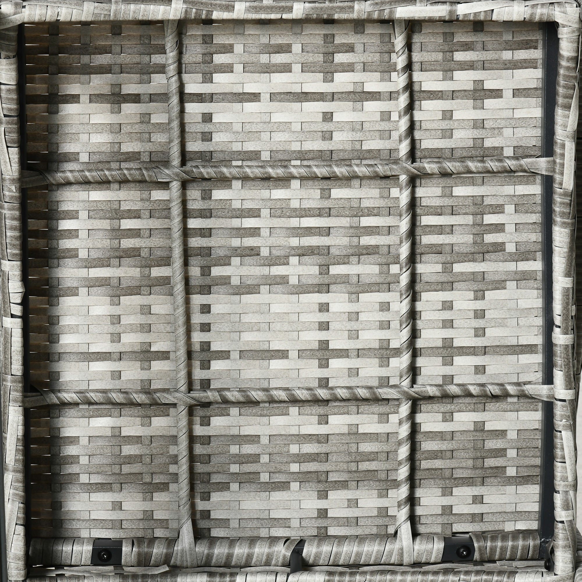 Outsunny 3 Pieces Patio Wicker Rocking Chair Set,  Outdoor PE Rattan Bistro Set Conversation Rocker Set with 2 Chairs 1 Coffee Table for Backyard, Deck, Poolside, Grey