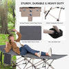 Outsunny Folding Camping Cot for Adults with Carry Bag, Side Pocket, Outdoor Portable Sleeping Bed for Travel Camp Vocation, Grey