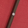 Outsunny 6.5x10ft Patio Umbrella Rectangle Solar Powered Tilt Aluminum Outdoor Market Parasol with LEDs Crank (Wine Red)
