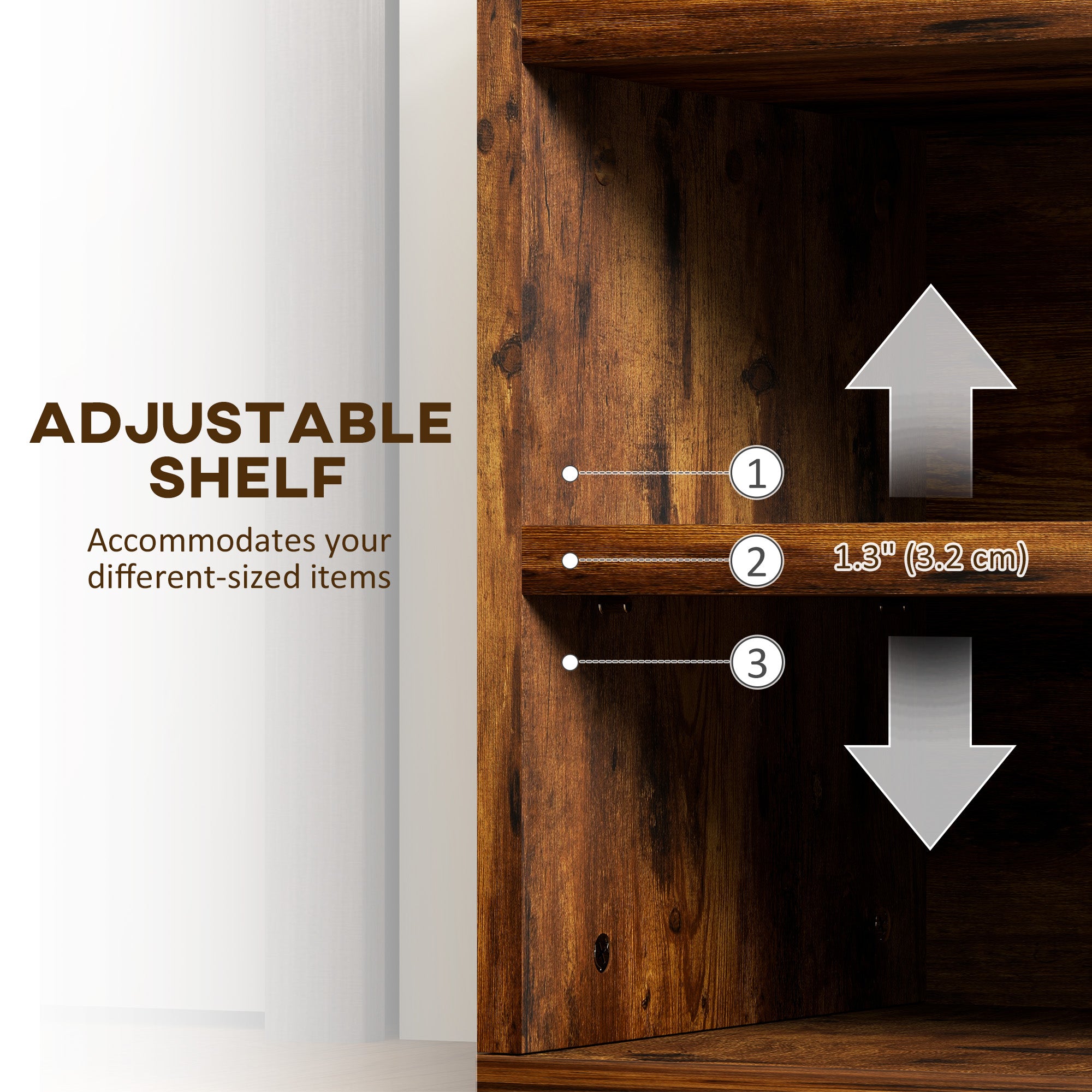 HOMCOM Shoe Bench Entryway Storage Rack with Padded Cushion PU Cover Hidden Storage for Hallway Living Room Bedroom, Rustic Brown