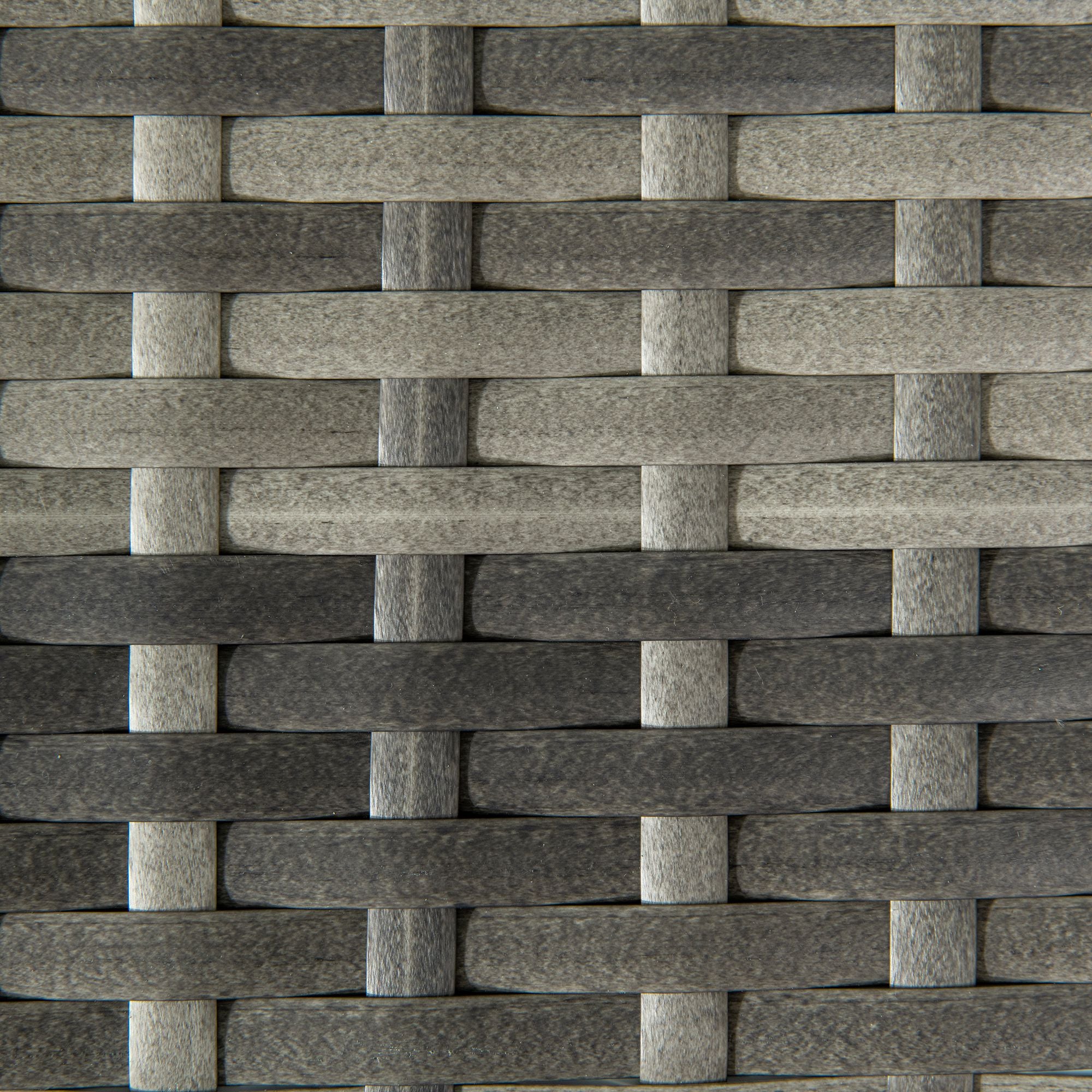 Outsunny Patio Wicker End Table, Outdoor PE Rattan Side Table, with Plastic Board Under the Full Woven Table Top for Patio, Garden, Balcony, Mixed Grey