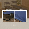 Outsunny Set of 2 Folding Outdoor Chaise Lounge Chairs, Pool, Sun, Tanning Chairs with 5-Level Reclining Backrest, Sunshade, Steel Frame for Beach, Yard, Patio, Dark Blue