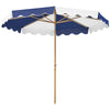 Outsunny 9FT Patio Umbrella, 45° Tilting Parasol with 8 Ribs, Crank & Air Vent, UPF 50+ Outdoor Umbrella for Garden, Deck, Poolside, Mixed Colour