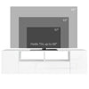HOMCOM High Gloss TV Cabinet Stand for TVs up to 60" with LED Lights, Entertainment Center with Storage Shelves and Cupboards, White