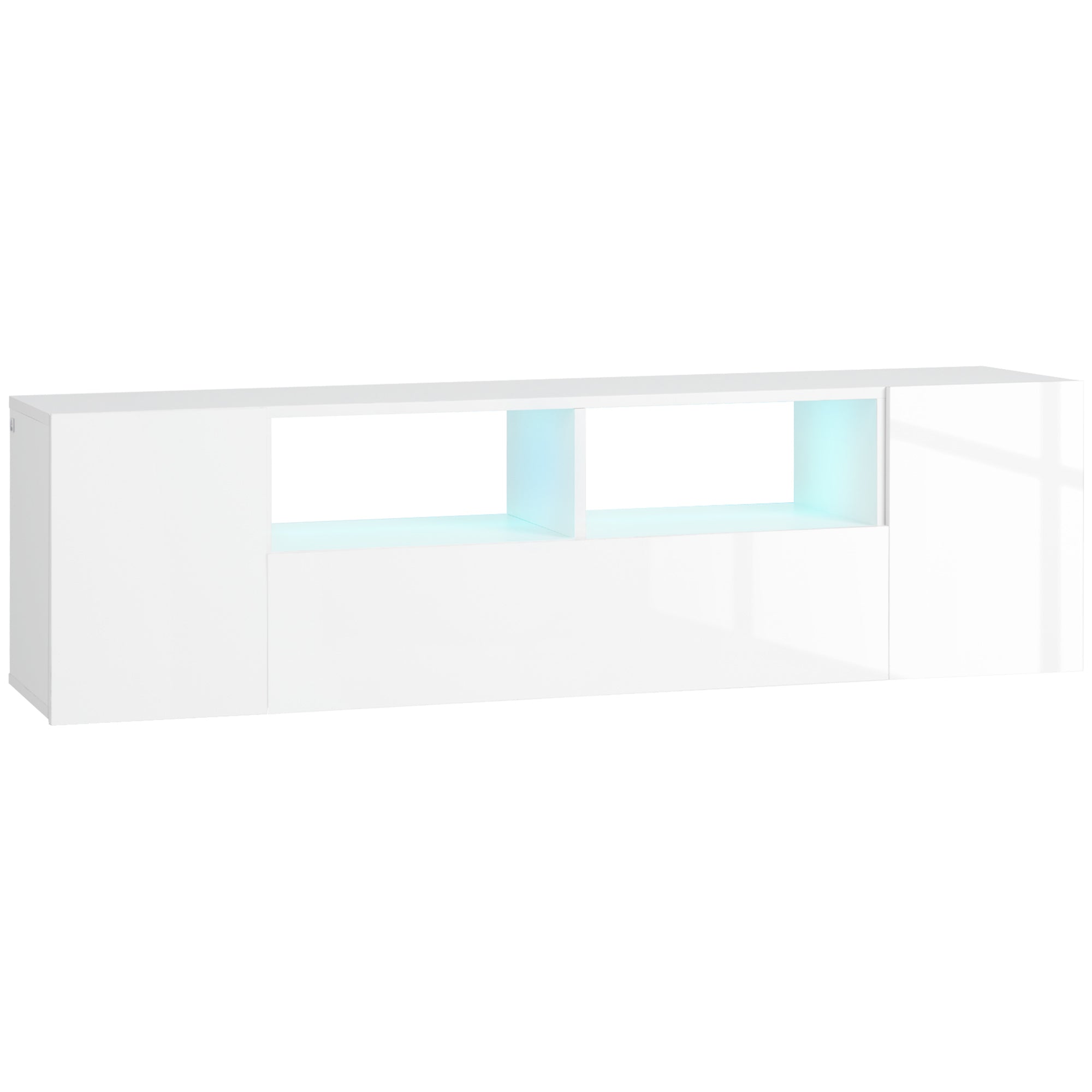 HOMCOM High Gloss TV Cabinet Stand for TVs up to 60