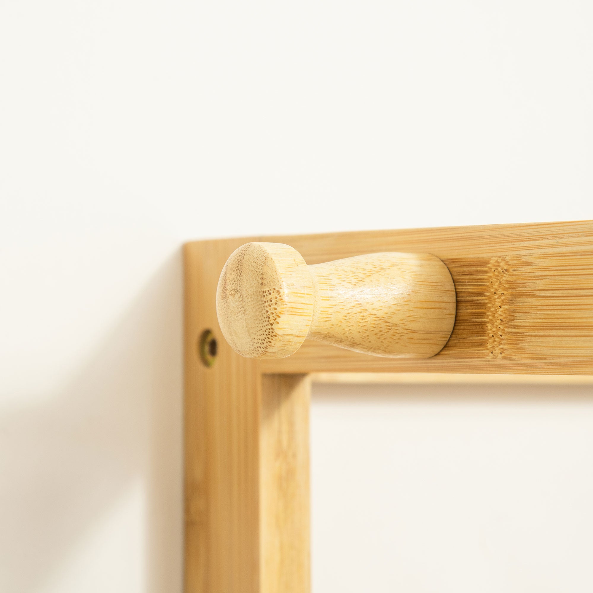 HOMCOM Bamboo Garment Rack, Freestanding Wooden Clothing Rack with 3 Tier Storage Shelves, Hooks and Hanging Rail for Entryway, Bedroom and Office, Natural