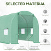 Outsunny 14.6' x 6' x 6.6' Walk-in Tunnel Greenhouse Garden Plant Seed Growing Warm House Outdoor Hot House w/ Roll Up Door, Windows, PE Cover Green