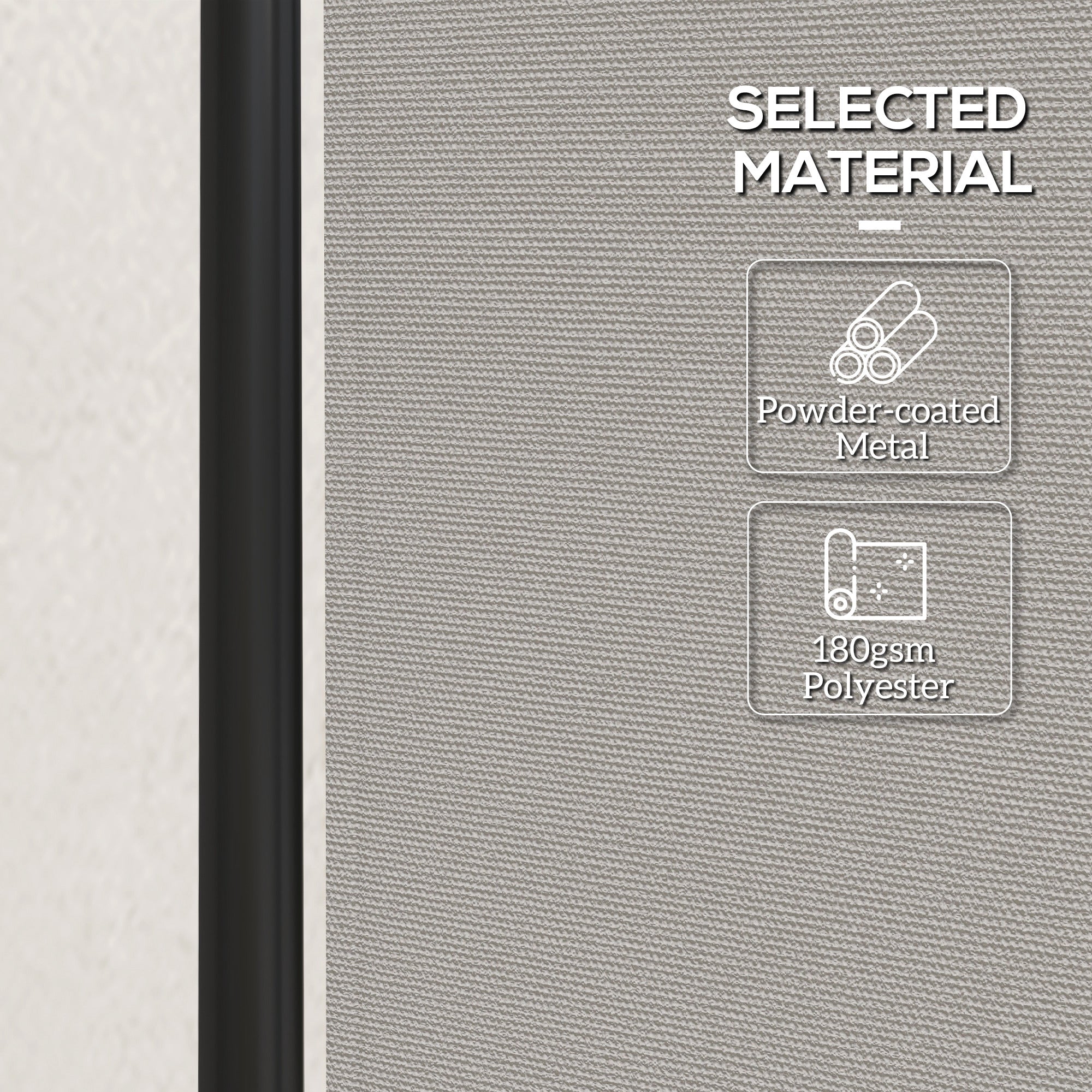 Outsunny 4 Panel Folding Room Divider with Lockable Wheels, 5.6ft Rolling Privacy Screen, Portable Freestanding Privacy Panel for Garden Backyard Deck Pool Hot Tub, Cream White