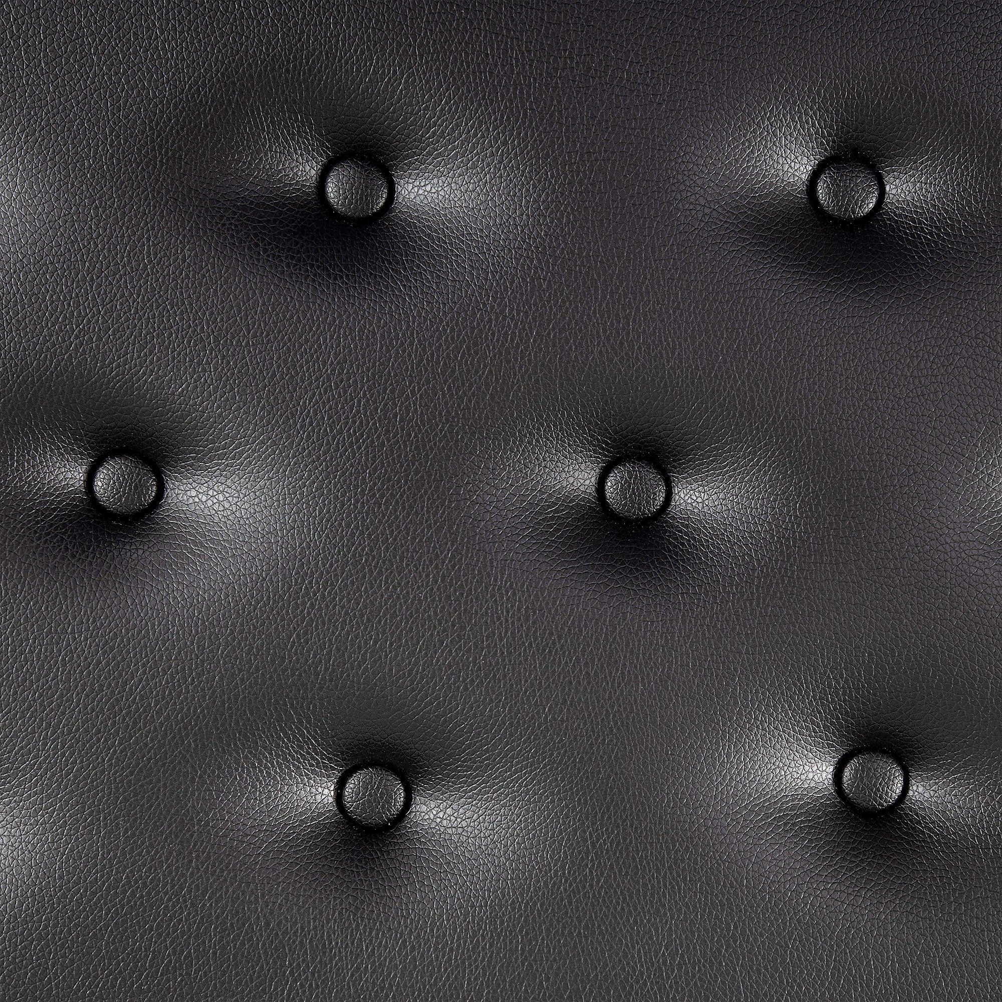 HOMCOM Adjustable Height Piano Bench Stool, PU Leather Button Tufted Padded Keyboard Seat with Rubber Wood Legs, Black