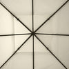 Outsunny 9.8' x 9.8' Square 2-Tier Gazebo Canopy Replacement Top Cover Outdoor Garden Sun Shade, Cream White