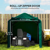Outsunny 7' x 5' Garden Storage Tent, UV Resistant Bike Shed, Patio Storage Shelter with Roll-up Zipper Door, Outdoor Waterproof Carport Shelter for Bike, Motorcycle, Dark Green