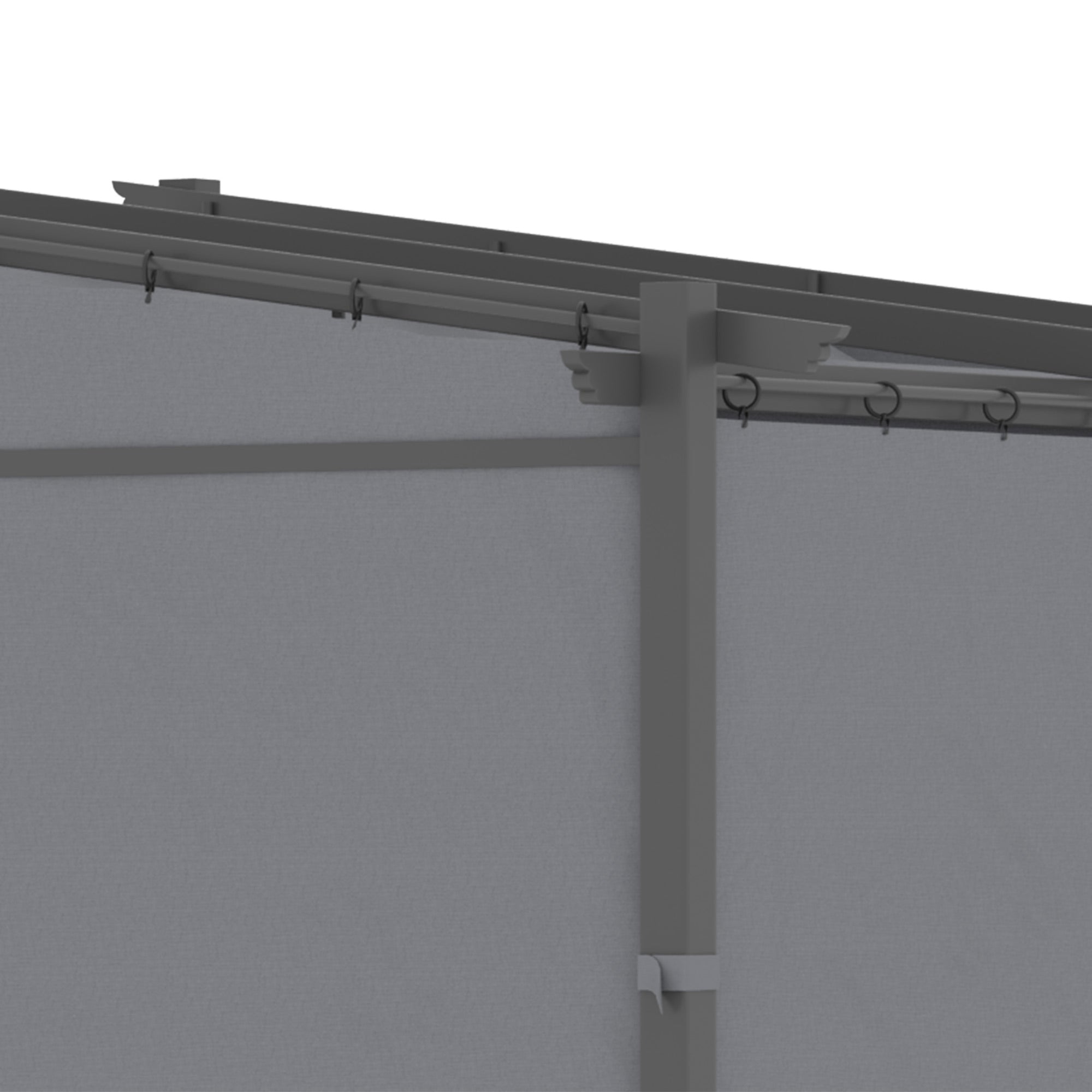 Outsunny 10' x 10' Metal Pergola with Sliding Roof Canopy, Retractable Pergola Canopy for Outdoor, Patio, Dark Grey