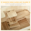 PawHut Fir Wood Hamster Cage Mouse Rats Small Animals Play House Exercise Activity Center, 31.5"H