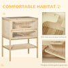 PawHut Fir Wood Hamster Cage Mouse Rats Small Animals Play House Exercise Activity Center, 31.5"H